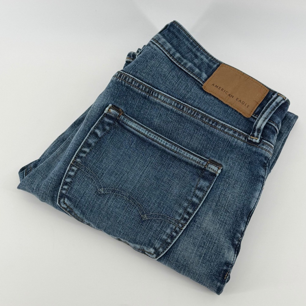 American Eagle Mens Airflex+ Original Bootcut Jeans Blue 29x30